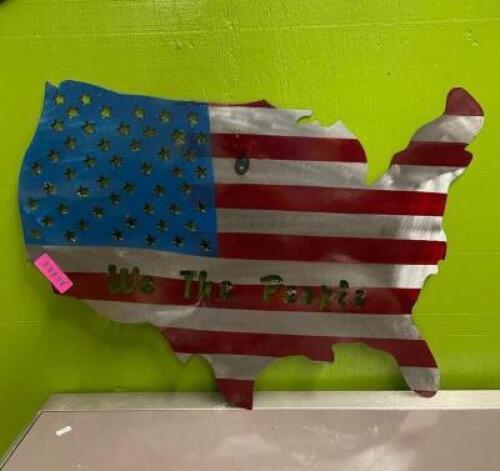26" X 20" USA SIGN, METAL