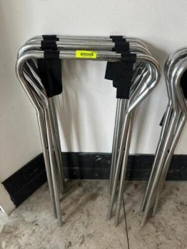 DESCRIPTION (3) CHROME TRAY STANDS THIS LOT IS: SOLD BY THE PIECE LOCATION FLOOR 6 QTY 3