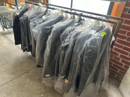 DESCRIPTION (24) ASSORTED SIZE BLACK SUIT STAFF JACKETS. THIS LOT IS: ONE MONEY LOCATION FLOOR 6 QTY 1