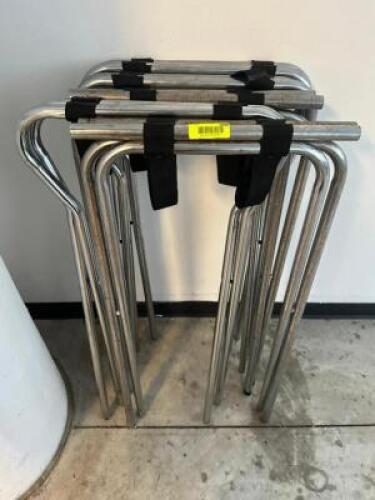 DESCRIPTION (3) CHROME TRAY STANDS THIS LOT IS: SOLD BY THE PIECE LOCATION FLOOR 6 QTY 4