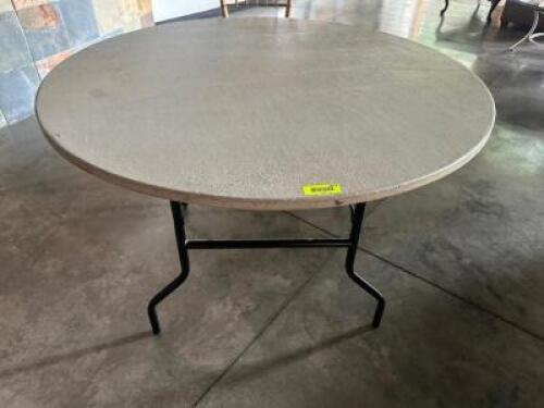 DESCRIPTION 52" PLASTIC BANQUET TABLE LOCATION FIRST FLOOR QTY 1