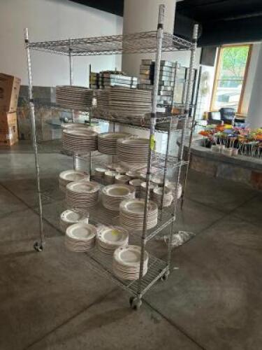 DESCRIPTION 48" X 18" FIVE TIER METAL SHELF. ADDITIONAL INFORMATION CONTENTS ARE NOT INCLUDED LOCATION FIRST FLOOR QTY 1