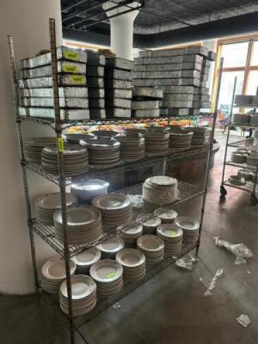 DESCRIPTION 60" X 18" FIVE TIER METAL SHELF. ADDITIONAL INFORMATION CONTENTS ARE NOT INCLUDED LOCATION FIRST FLOOR QTY 1