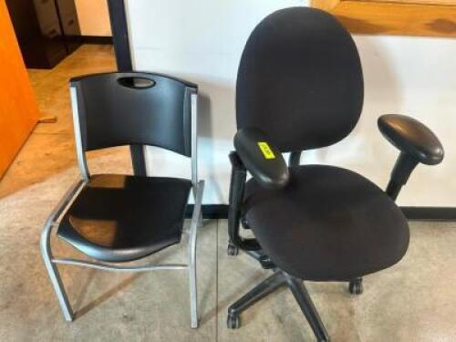 DESCRIPTION (2) ASSORTED OFFICE CHAIRS THIS LOT IS: ONE MONEY LOCATION OFFICE QTY 1