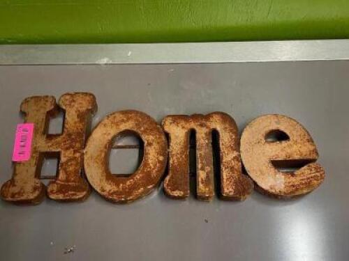 19" X 6" HOME SIGN, METAL