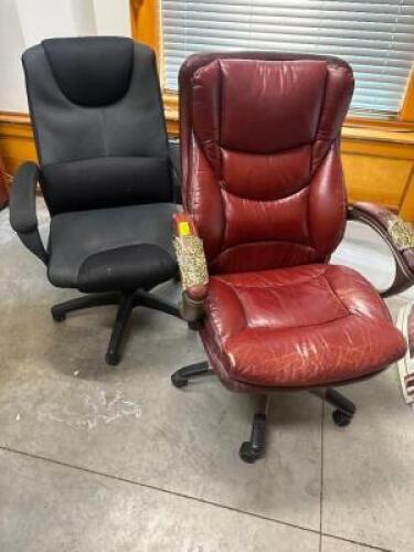 DESCRIPTION (2) HIGH BACK OFFICE CHAIRS, THIS LOT IS: ONE MONEY LOCATION OFFICE QTY 1