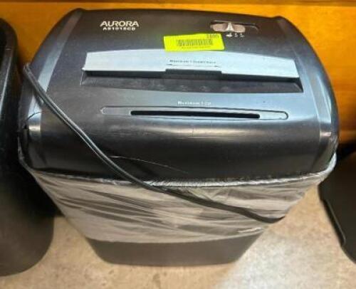 DESCRIPTION AURORA AS1015CD PAPER SHREDDER. LOCATION OFFICE QTY 1