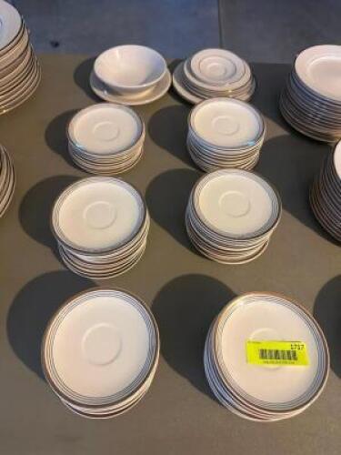 DESCRIPTION (1) LOT OF CHINA SAUCERS. THIS LOT IS: ONE MONEY LOCATION SECOND BUILDING QTY 1