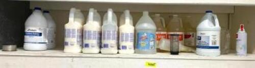 DESCRIPTION: ASSORTED CLEANING CHEMICALS AS SHOWN LOCATION: KITCHEN QTY: 1