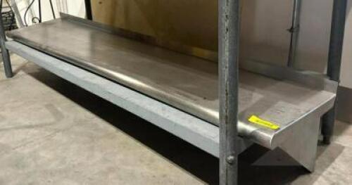 DESCRIPTION: 72" STAINLESS WALL SHELF SIZE: 72"X15" LOCATION: BUILDING 2 QTY: 1