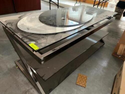 DESCRIPTION 60" MEDIA TABLE W/ MIRRORED TOP LOCATION SECOND BUILDING QTY 1