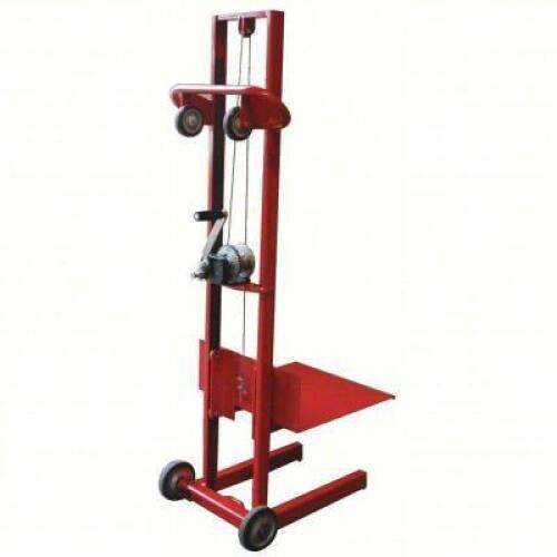 DESCRIPTION: (1) MANUAL PLATFORM LIFT TRUCK BRAND/MODEL: DAYTON #26Y451 INFORMATION: RED, STEEL, 500 LB CAPACITY SIZE: 20" X 20" X 3-1/4" TO 58" RETAI