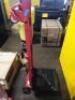 DESCRIPTION: (1) MANUAL PLATFORM LIFT TRUCK BRAND/MODEL: DAYTON #26Y451 INFORMATION: RED, STEEL, 500 LB CAPACITY SIZE: 20" X 20" X 3-1/4" TO 58" RETAI - 2