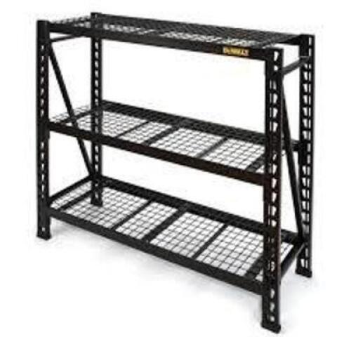 DESCRIPTION: (1) INDUSTRIAL RACKBRAND/MODEL: DEWALT #DXST4500BLK-WINFORMATION: BLACKSIZE: 49 5/8 in x 18 in x 48 inRETAIL$: $223.33 EAQTY: 1