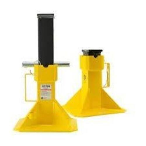 DESCRIPTION: (1) SET OF (2) HEAVY DUTY JACK STANDBRAND/MODEL: ESCO #10455INFORMATION: YELLOW, STEEL, 22 TON CAPACITYRETAIL$: $250.00 EAQTY: 1