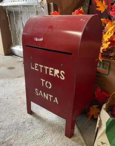 14" X 11" X 26" LETTERS TO SANTA MAILBOX, METAL