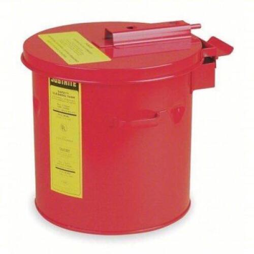 DESCRIPTION: (1) DIP TANK BRAND/MODEL: JUSTRITE #3AV53 INFORMATION: RED, STEEL, 1 CHAMBER SIZE: 5 GAL CAPACITY RETAIL$: $202.37 EA QTY: 1