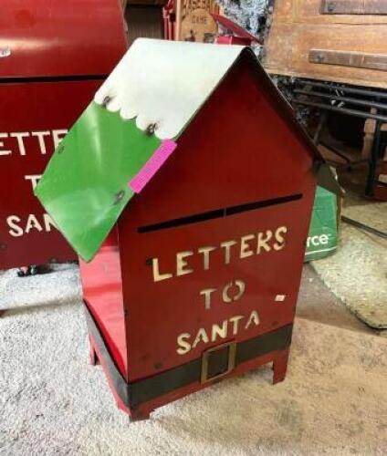 14" X 11" X 22" LETTERS TO SANTA MAILBOX, METAL