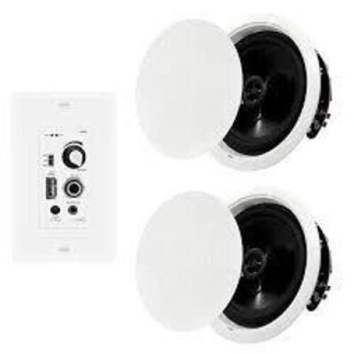 DESCRIPTION: (4) CEILING MOUNTED SPEAKER BRAND/MODEL: VISATON #50100-8 SIZE: 6.5 IN RETAIL$: $55.00 EA QTY: 4