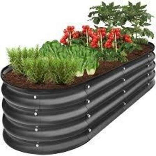 DESCRIPTION: (1) METAL OVAL GARDEN BED PLANTER BOX BRAND/MODEL: BESTCHOICE #SKY6816 SIZE: 4X2X1 RETAIL$: $39.98 EA QTY: 1