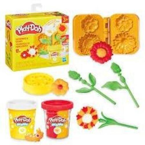 DESCRIPTION: (1) SET OF (2) PLAY-DOH BRAND/MODEL: HASBRO INFORMATION: SUNFLOWERS AND DAISIES SIZE: 4 OZ RETAIL$: $4.99 EA QTY: 1