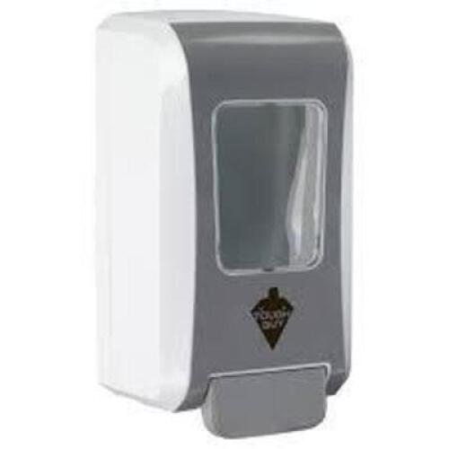 DESCRIPTION: (1) BOX OF APPROX (12) HAND SOAP DISPENSERS BRAND/MODEL: TOUGH GUY INFORMATION: WHITE / GRAY, MANUAL RETAIL$: $19.75 EA QTY: 1