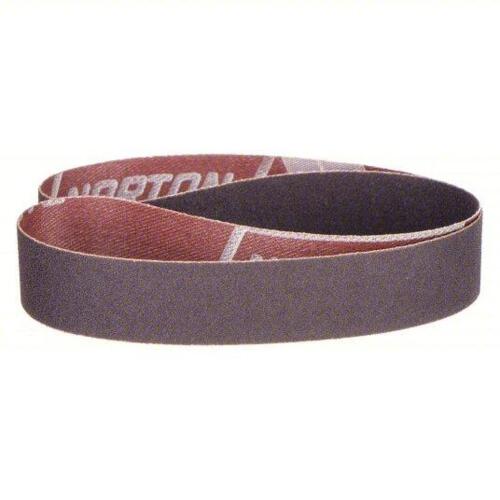 DESCRIPTION: (2) CASES OF NORTON 120 GRIT SANDING BELTS BRAND/MODEL: NORTON 78072727546 SIZE: 1/2" W 24" L RETAIL$: $140.14 QTY: 2