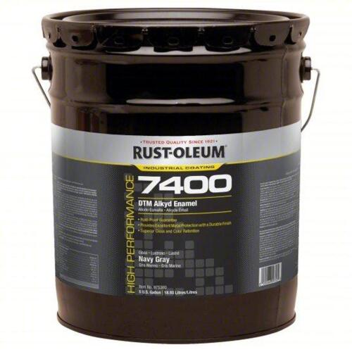 DESCRIPTION: (1) BUCKET NAVY GRAY OIL BASED INT/EXT PAINT BRAND/MODEL: RUST-OLEUM 975300 SIZE: 5 GAL RETAIL$: $486.10 QTY: 1