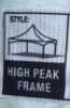 12X12 HIGH PEAK FRAME TENT TOP