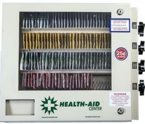 DESCRIPTION: (1) VENDING MACHINEINFORMATION: UP TO 4 ITEMS, WALL MOUNTRETAIL$: $765QTY: 1