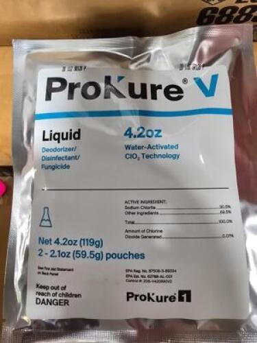 DESCRIPTION: (1) CASE OF (12) DEODORIZER DISINFECTANT FUNGICIDE BRAND/MODEL: PROKURE V #205-V420R12 SIZE: 4.2 OZ RETAIL$: $735.00 QTY: 1