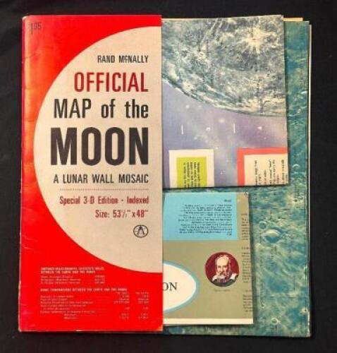 VINTAGE 3 PC. MAP OF THE MOON