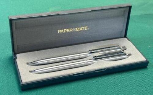 VINTAGE CHROME SLIME PEN AND PENCIL SET