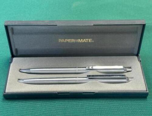 VINTAGE CHROME SLIME PEN AND PENCIL SET