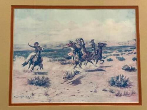 FRAMED WESTERN PRINT