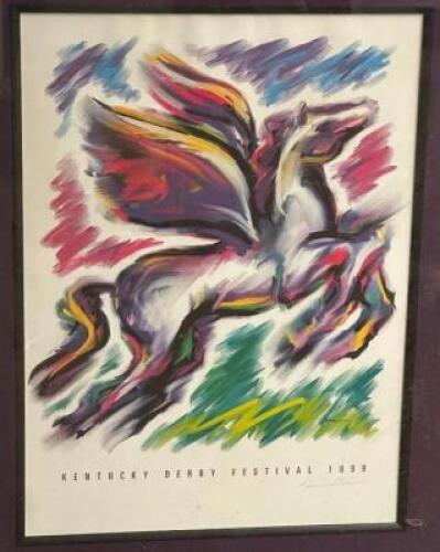 VINTAGE 1999 KENTUCKY DERBY FESTIVAL FRAMED PRINT
