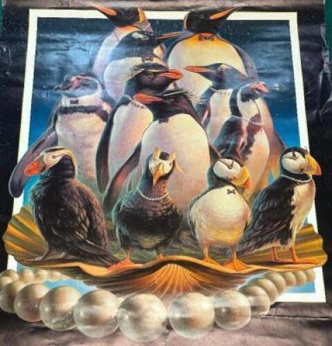 2003 ST. LOUIS ZOO " ZOOFARI" PENGUIN EXHIBIT POSTER