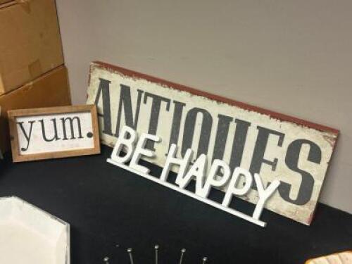 (3) - WALL SIGNS / DECOR