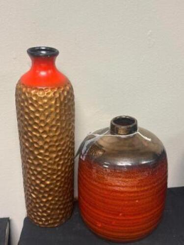 (2) - DECORATIVE VASES