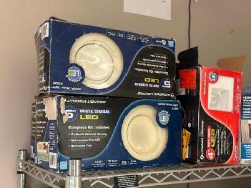 (6) - ASSORTED LED GIMBAL LIGHTS