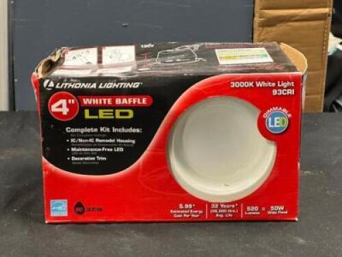 (10) - 4" LED BAFFLE LIGHT KITS