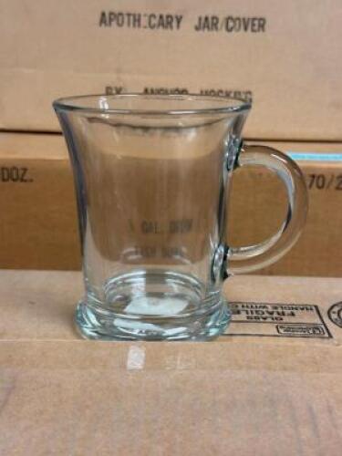 6 CT. CASE OF 14 OZ. MOCHA GLASS MUGS
