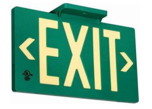 GREEN 100' EXIT SIGN