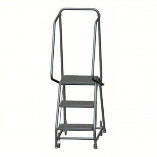 DESCRIPTION: (1) 3 STEP ROLLING LADDER BRAND/MODEL: BALLYMORE #9E384 SIZE: 58.5 OVERALL HEIGHT RETAIL$: $266.80 QTY: 1