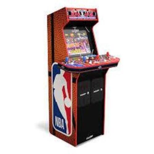DESCRIPTION: (1) NBA JAM TOURNAMENT EDITION ARCADE GAME BRAND/MODEL: ARCADE 1 UP INFORMATION: NEEDS WORK, SEE INSPECTION RETAIL$: $549.99 QTY: 1