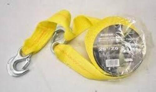DESCRIPTION: (1) EMERGENCY TOW STRAP BRAND/MODEL: KEEPER #89825 INFORMATION: YELLOW SIZE: 25' X 2" RETAIL$: $19.99 EA QTY: 1