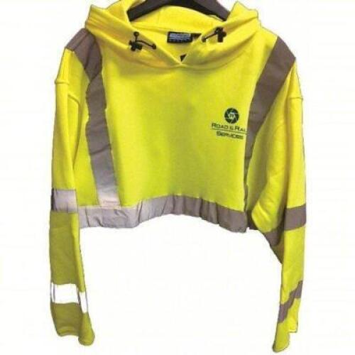 DESCRIPTION: (3) SAFETY HOODIE BRAND/MODEL: LOGOBRANDERS #58LC32 INFORMATION: HIGH VISIBILITY, YELLOW SIZE: LARGE RETAIL$: $75.91 QTY: 3