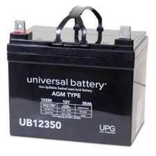 DESCRIPTION: (1) SEALED BATTERY BRAND/MODEL: UNIVERSAL #UB12350 INFORMATION: 12V, 35AH RETAIL$: $89.99 EA QTY: 1