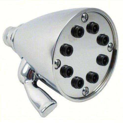 DESCRIPTION: (4) FIXED SHOWERHEAD BRAND/MODEL: TRIDENT #22JN58 INFORMATION: CHROME PLATED FINISH, BRASS CONSTRUCTION RETAIL$: $420.80 EA QTY: 4