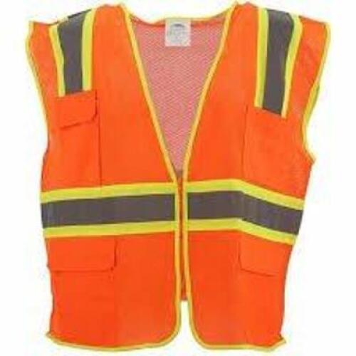 DESCRIPTION: (1) BOX OF (24) SAFETY VEST BRAND/MODEL: CONDOR #53YM59 INFORMATION: HI-VIS ORANGE SIZE: XL RETAIL$: $924.00 EA QTY: 1
